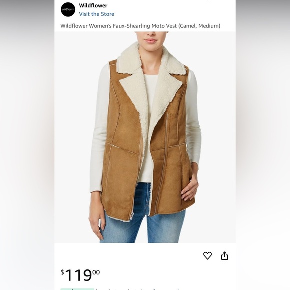 Women’s Camel Color Vest - Picture 8 of 8